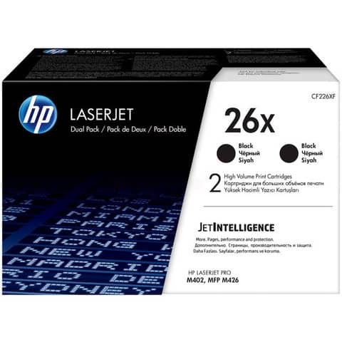 Lasertoner Nr. 26X schwarz   2 Stück HP CF226XD