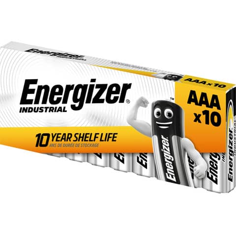 Batterie Alkali-Mangan Industrial, LR03/AAA/Micro, 10 Stück ENERGIZER E300582403