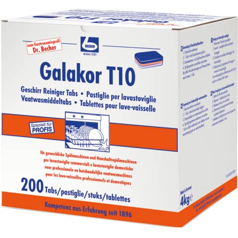 Geschirrreinger Galakor T10, 200 Tabs Dr. Becher 1782000