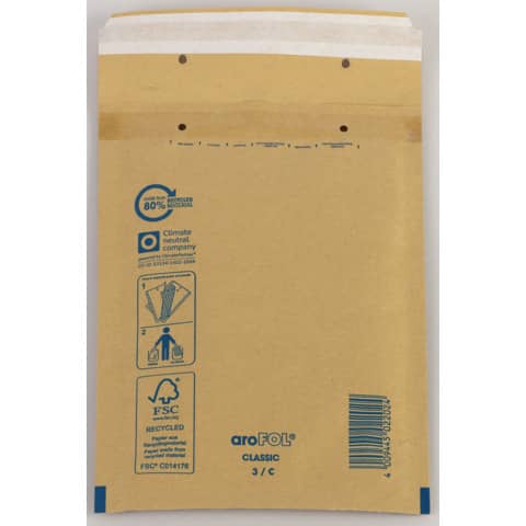 Luftpolstertasche Classic 3/C, 170x225mm, braun AROFOL 2FVAF000063
