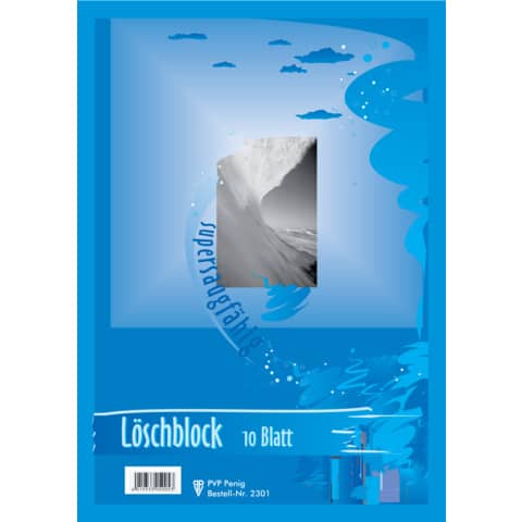 Löschblattblock, A5, 10 Blatt, farbig PVP 2301