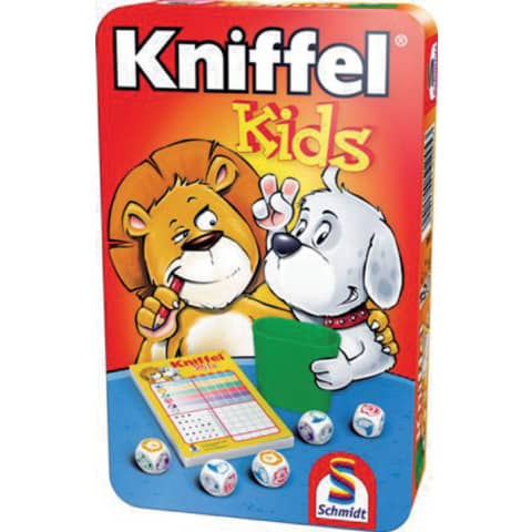 Spiel Kniffel Kids   in Metalldose SCHMIDT 51245