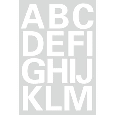 Buchstabenetikett A-Z, 25mm, 28 Stück, weiß  ~ HERMA 4169