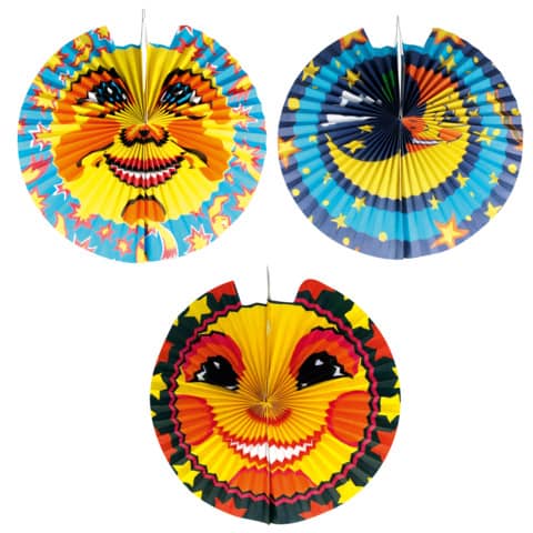 Lampion, Mond und Sonne, Ø 45 cm, 3 Motive, sortiert STYLEX 10850