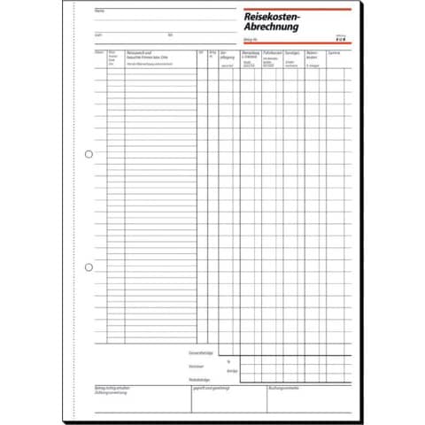 Reisekostenabrechnung monatlich, A4, 50 Blatt SIGEL RA415