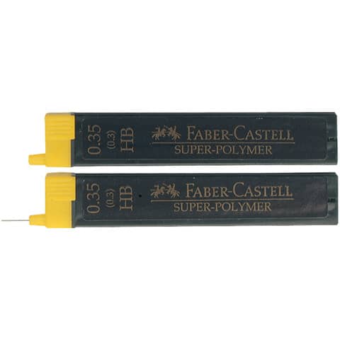 Feinmine Super Polymer HB, 0,35mm, 12 Stück, schwarz FABER CASTELL 120300