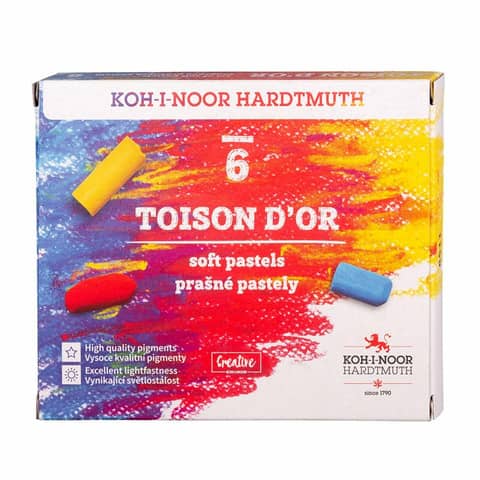 Kreide Schul-Pastellkreide Softpastelle, 6-Farbig KOH-I-NOOR 8511