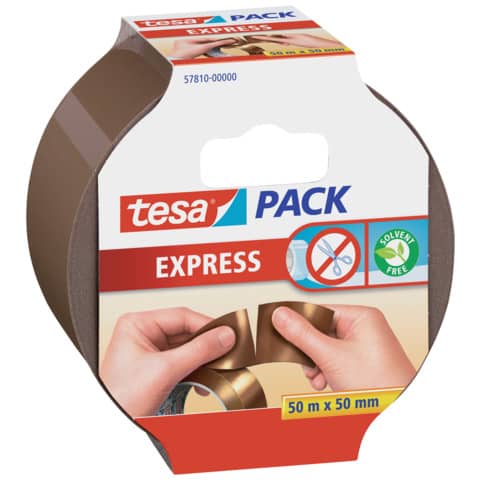 Packband tesapack® Express, PP, 50 m x 50 mm , braun TESA 57810-00000-01