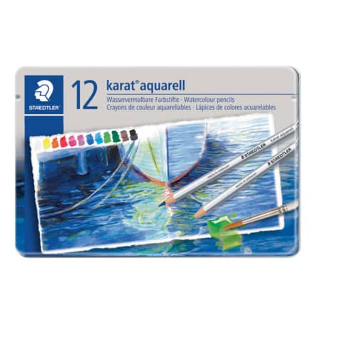 Aquarellfarbstift karat®, 3mm, 12 Stück, sortiert STAEDTLER 125 M12