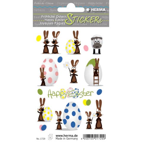 Sticker Happy Easter Hasenparty, 10 Stück HERMA 1729