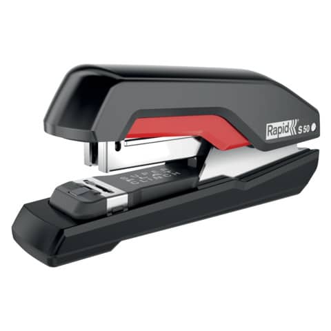 Heftgerät Supreme S50, Metall, 50 Blatt, schwarz/rot RAPID 5000544