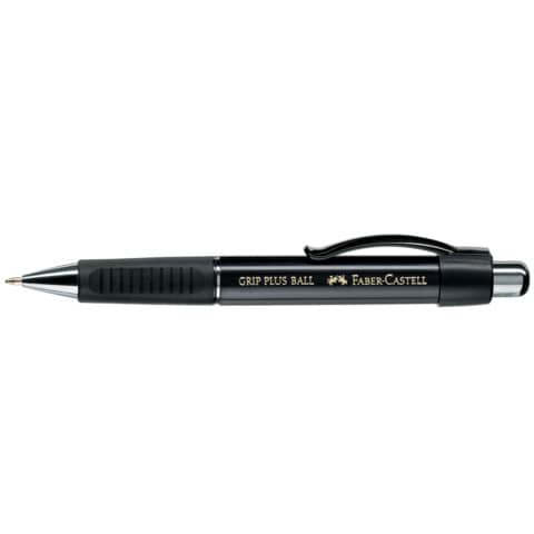 Kugelschreiber GripPlus Ball, metallic-schwarz FABER CASTELL 140733