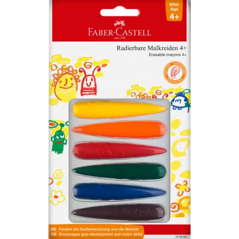 Malkreide Finger, 6 Stück, sortiert FABER CASTELL 120404