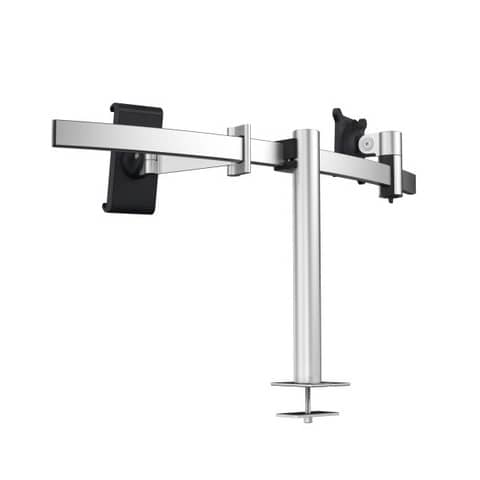 Monitor Halterung PRO für 1 Monitor+1 Tablet, silber, Tischdurchführung DURABLE 508823