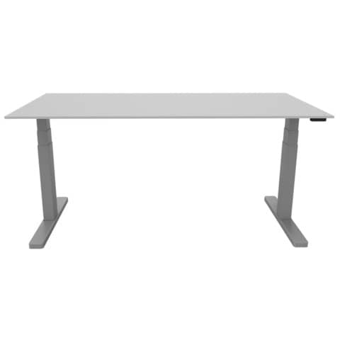 Schreibtisch elektrisch höhenverstellbar, 180 x 65-130 x 80 cm, grau/silber Q-CONNECT KF14167