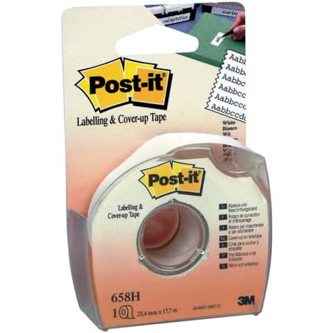 Abdeck- und Beschriftungsband im Handspender, 25mmx17,7m POST-IT 658H