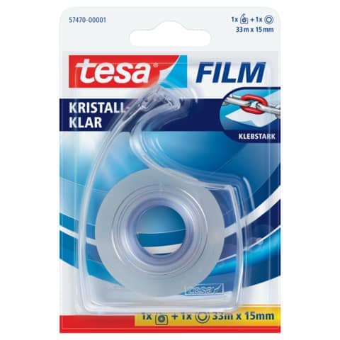 Handabroller+1 Rolle, 15mmx33m, kristallklar TESA 57470-00001-01