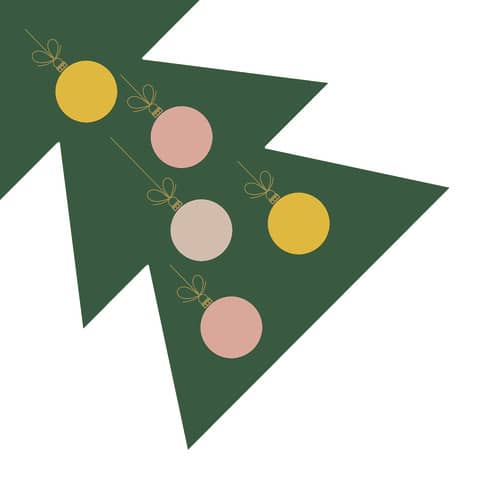 Weihnachtsserviette Christbaum, 33x33cm, gestanzt PAPER+DESIGN 199421