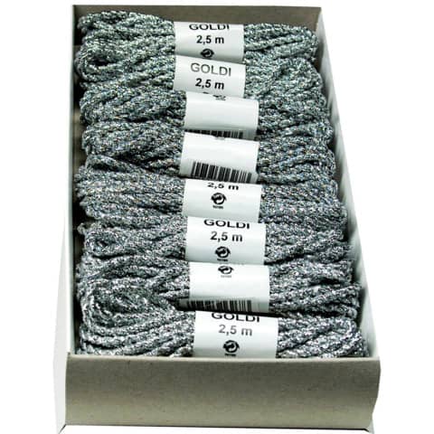 Weihnachtskordel, 3mmx25m, silber GOLDINA 474703051225