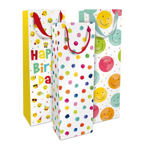 Geschenktragetasche Happy, 36 x 26 x 13 cm, sortiert BRAUN+COMPANY 1584-25351/PBS