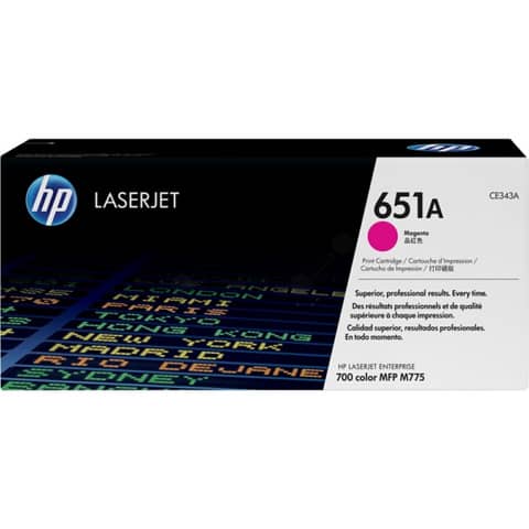 Lasertoner Nr. 651A magenta HP CE343A