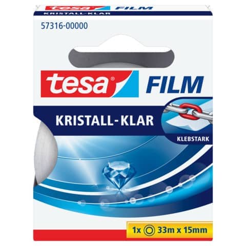 Klebefilm tesafilm® Kristall-Klar, PP, 33 m x 15 mm TESA 57316-00000-02