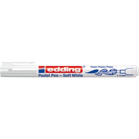 Faserschreiber 1500, 1-3mm, Rundspitze, soft weiß EDDING 4-1500049
