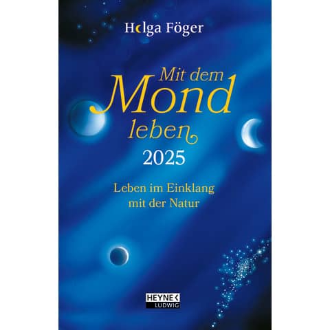 Mondtaschenkalender mit dem Mond leben, 1W/2S, 10x15,5cm HEYNE 23939