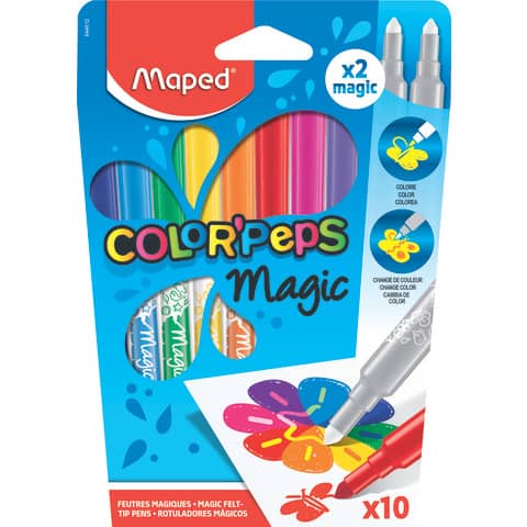 Faserschreiber Magic Color'Peps, 8+2 Stück, sortiert MAPED M844612