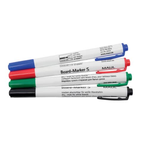 Whiteboardmarker, 1,5-2mm, Rundspitze, 4 Stück, sortiert MAUL 63825 99