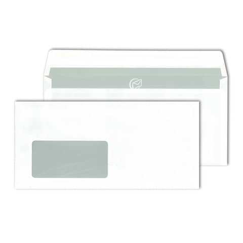 Briefumschlag mit Fenster, C5/6, 80g/m², haftklebend 500 Stück, weiß MAILMEDIA 30005367 207410
