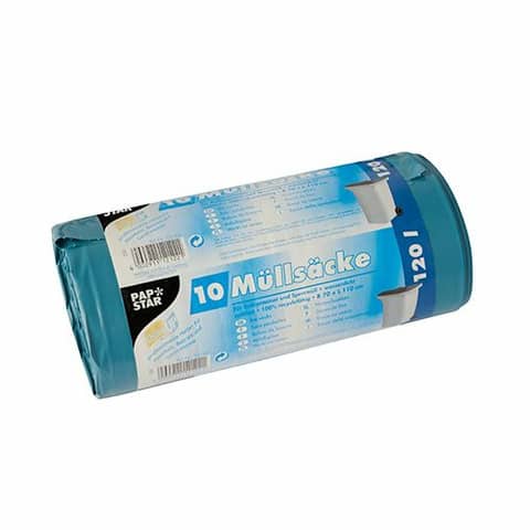 Müllsack 120 Liter, LDPE 43 my blau   10 Stück STARPAK 12122