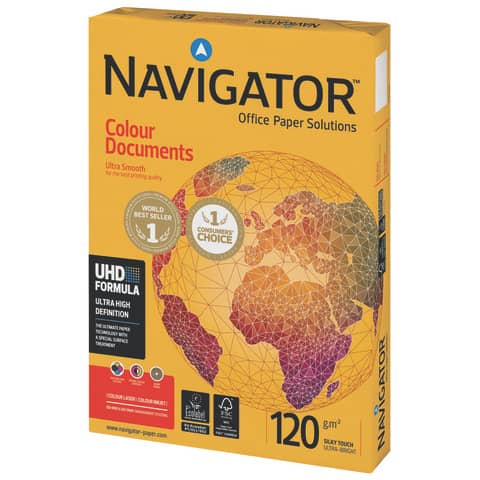 Kopierpapier Color Documents, A4, 120g/m², 250 Blatt, weiß NAVIGATOR N12A4