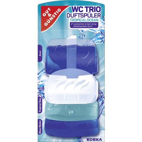 WC Korb Duftspülung Ocean, 3x55ml GUT & GÜNSTIG 5743992005