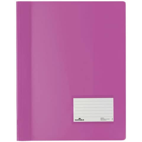 Schnellhefter DURALUX®, transluzente Folie, für A4 Überbreit, 240x310,dunkelrosa DURABLE 2680 34