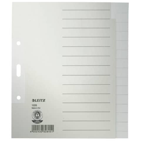 Papierregister Blanko, A5, Papier, 15 Blatt, grau LEITZ 1225-00-85