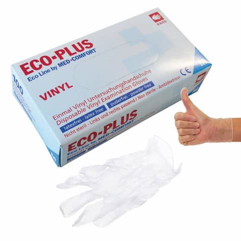 Handschuhe Vinyl M, 100 Stück, weiß ECO-PLUS 5246302