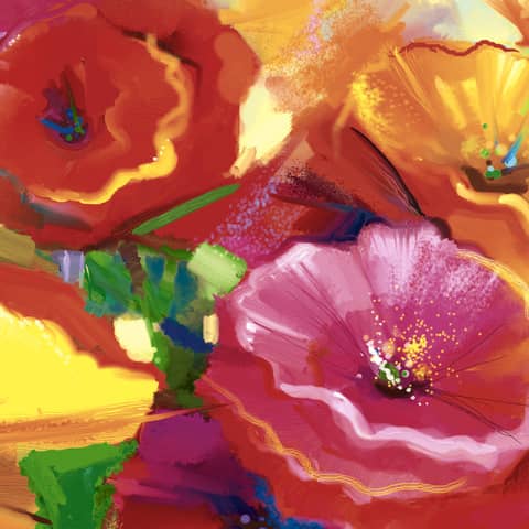Motivserviette Mohn, 25 x 25 cm, 3-lagig PAPER+DESIGN 206210
