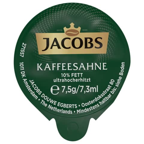 Kaffeesahne, 7,5g 240 Stück Jacobs 764720/4031766 JACOBS 4031766