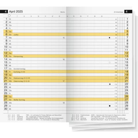 Ersatzkalendarium Taschenkalender D15 2025, 8,7 x 15,3 cm RIDO 70-45 600 005