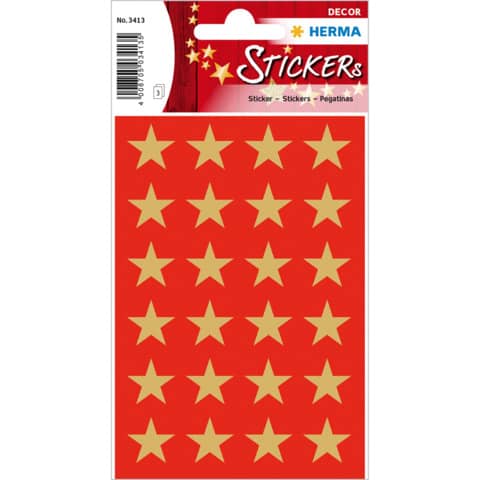 Sticker Sterne, Ø15mm, 72 Stück, gold HERMA 3413