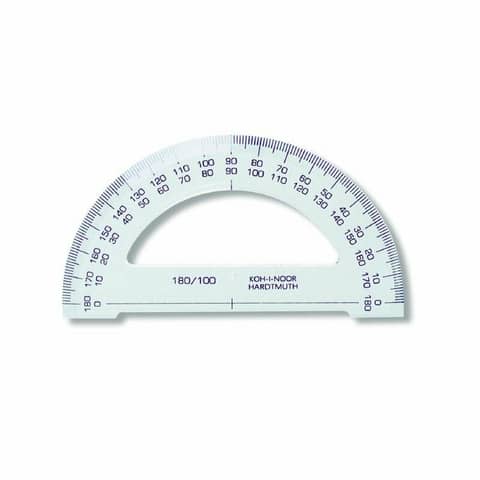 Winkelmesser - Plast 180° - klein / D = 10 cm , transparent KOH-I-NOOR 746168