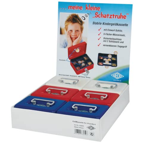 Geldkassette Gr.0, 125x95x63mm, farbig sortiert WEDO 144099