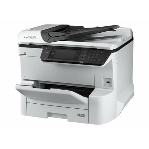 Multifunktionsdrucker WorkForce Pro, DIN A3+, 4in1, WiFi, ADF, grau/weiß EPSON WFC8610DWF