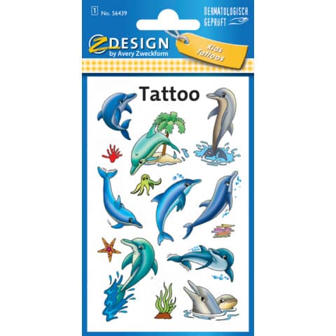 Tattoos Delfine, 13 Stück AVERY ZWECKFORM 56439