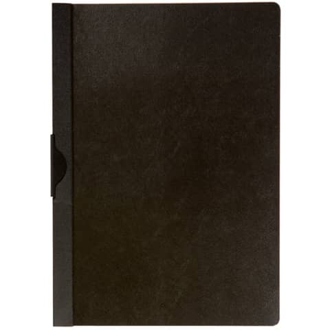 Klemmmappe, A4, transparent schwarz Q-CONNECT KF00459