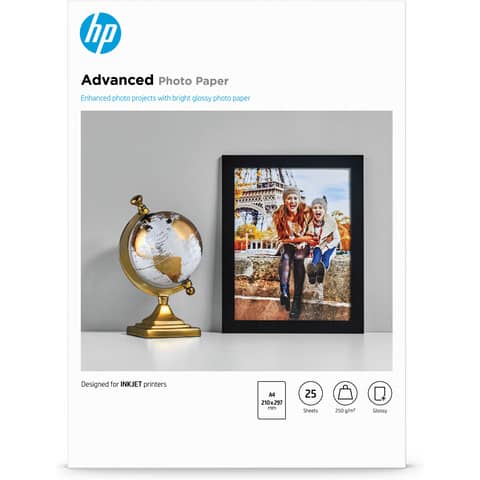 Fotopapier 25 Blatt glossy   A4 250g HP Q5456A