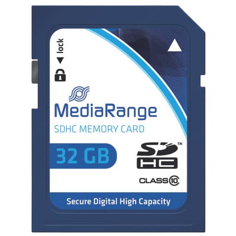 Speicherkarte Memorycard SDHC, 32GB MEDIARANGE MR964