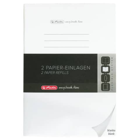 Ersatzeinlage 80Blt A4 blanko weiß    Refill flex A4 2x40 Blatt blanko HERLITZ 300006071