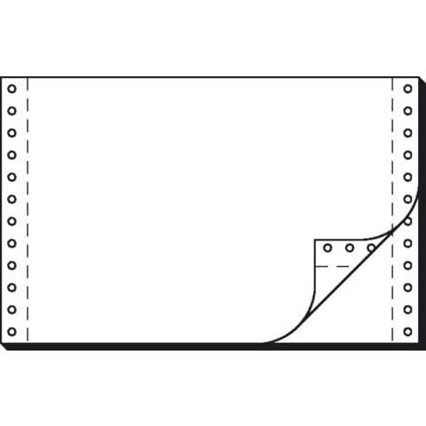 Endlospapier, LP, 6"x240 mm (A5 quer), 2fach, 56/57g/m², SD, blanko, 2000 Sätze SIGEL 36242